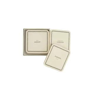 ZUSSS ZUSSS SET VAN 6 ONDERZETTERS ZAND/ANTRACIETGRIJS