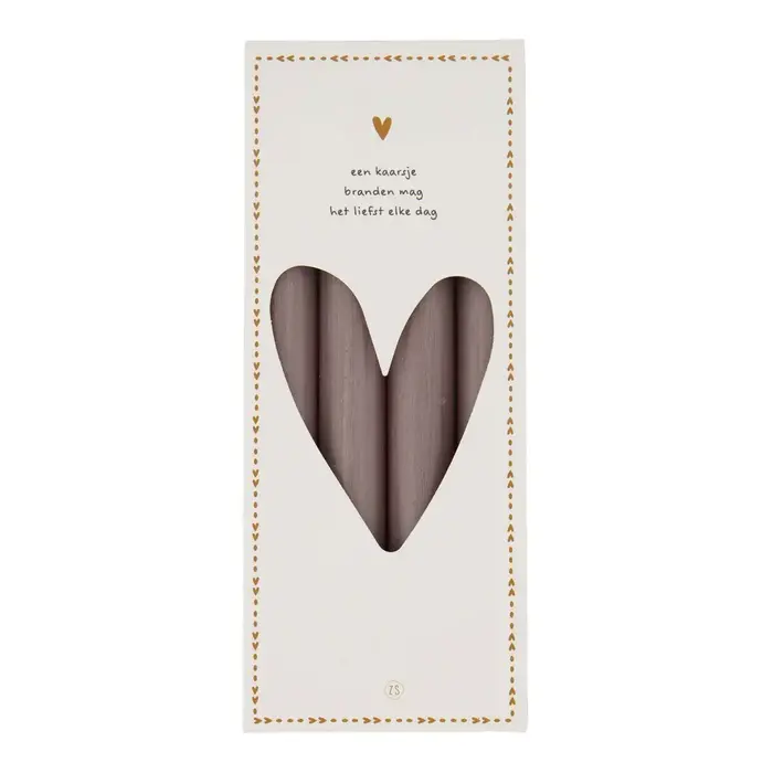 ZUSSS ZUSSS SET VAN 4 RUSTIEKE KAARSEN ZAND 20CM