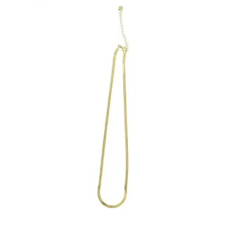 ZUSSS ZUSSS PLATTE KETTING MET VISGRAAT STRUCTUUR