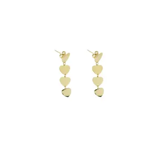 ZUSSS ZUSSS OORBELLEN MET 4 HARTJES