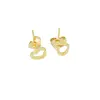 ZUSSS OPEN HARTJE STUDS OORBELLEN