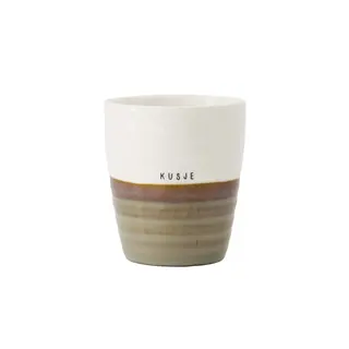 ZUSSS ZUSSS KOFFIEMOK KUSJE GRIJSBLAUW/WIT