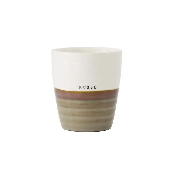 ZUSSS ZUSSS KOFFIEMOK KUSJE GRIJSBLAUW/WIT