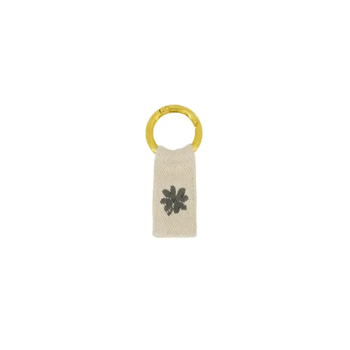 ZUSSS ZUSSS ANSICHTKAART SLEUTELHANGER KLAVERTJE WIT/GROEN