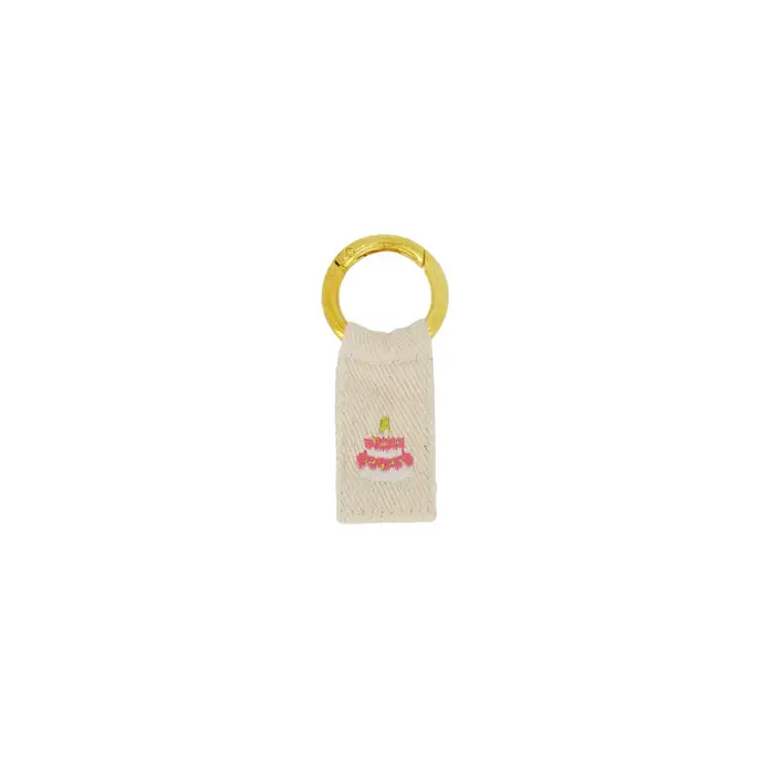 ZUSSS ZUSSS ANSICHTKAART SLEUTELHANGER TAART WIT/ROZE