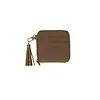 ZUSSS PU PORTEMONEE MET KWASTJE CHOCOLADEBRUIN
