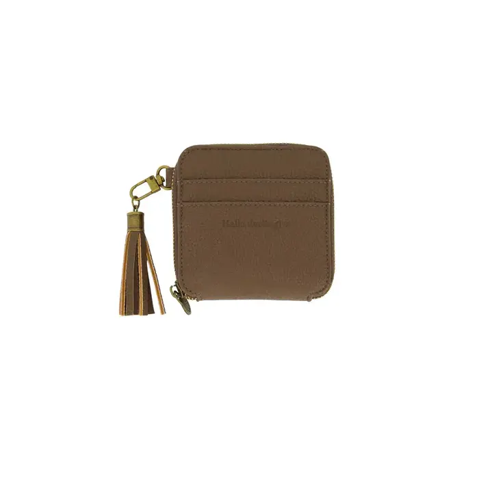 ZUSSS ZUSSS PU PORTEMONEE MET KWASTJE CHOCOLADEBRUIN