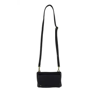 ZUSSS ZUSSS SCHOUDERTASJE MET FLAP EN KWASTJE ZWART