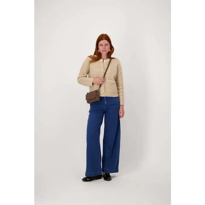 ZUSSS ZUSSS SCHOUDERTASJE MET FLAP EN KWASTJE MID BROWN