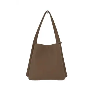 ZUSSS ZUSSS SCHOUDERTAS MET MOOI STRAP DETAIL + MAKE UP TASJE BRUIN