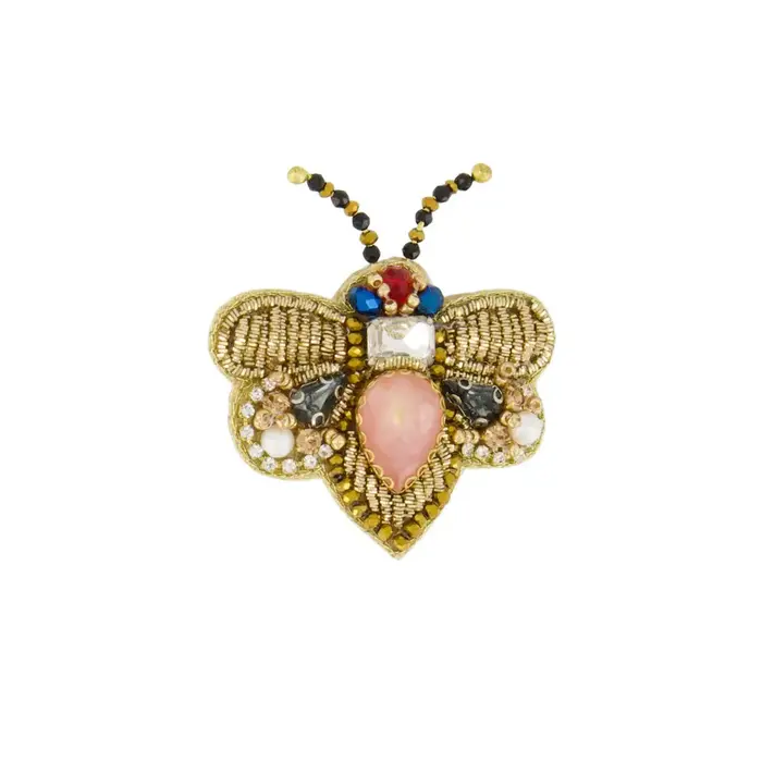 ZUSSS ZUSSS VLINDER BROCHE MOSS GREEN