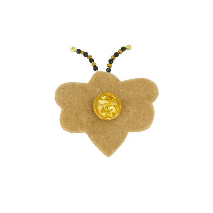 ZUSSS ZUSSS VLINDER BROCHE MOSS GREEN