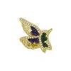 ZUSSS KOLIBRI BROCHE MOSS GREEN