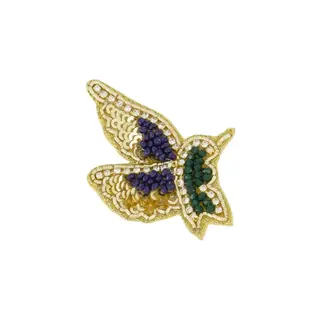 ZUSSS ZUSSS KOLIBRI BROCHE MOSS GREEN