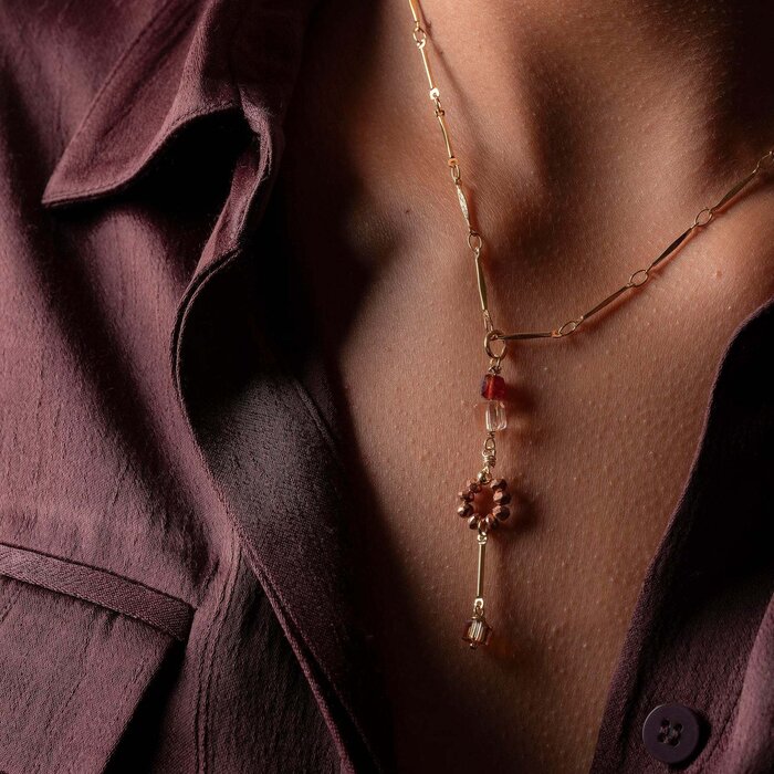 MURIELLE PERROTTI PERROTTI KITZU KETTING GRANAAT