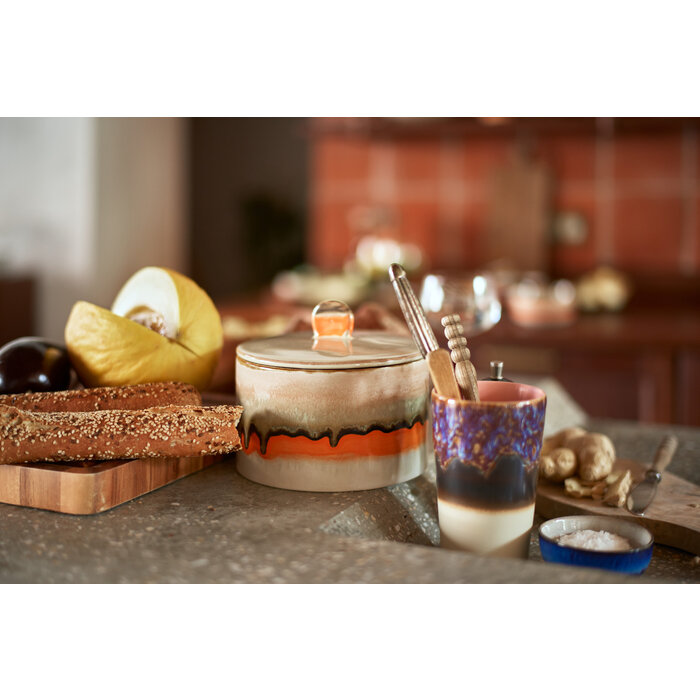 HK LIVING 70S CERAMICS COOKIE JAR BURST
