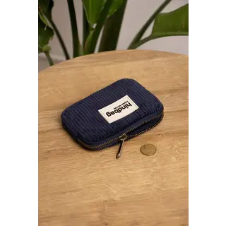 HINDBAG HINDBAG PORTE MONNAIE LILI VELOURS MARINE