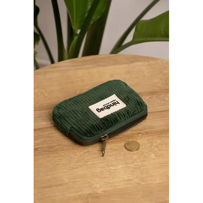 HINDBAG HINDBAG PORTE MONNAIE LILI VELOURS SAPIN