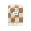 MAISON DEUX CHECKERBOARD BLANKET TERRA WHITE 130 X 200 CM