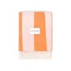 MAISON DEUX ROUGH STRIPE BLANKET PINK CARROT 130 X 200 CM