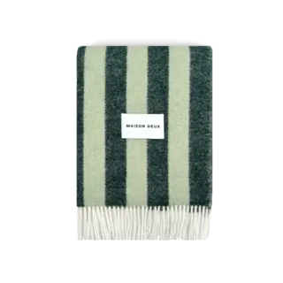 MAISON DEUX MAISON DEUX CANDY WRAP BLANKET GREEN SAGE 130 X 200 CM