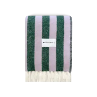 MAISON DEUX MAISON DEUX CANDY WRAP BLANKET LILAC GREEN 130 X 200 CM