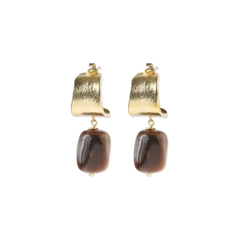 A BEAUTIFUL STORY BS HONEST TIGER EYE EARRINGS