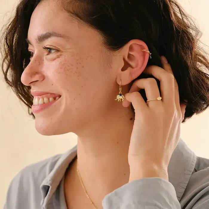 A BEAUTIFUL STORY BS GENEROUS LAPIS LAZULI EARRINGS