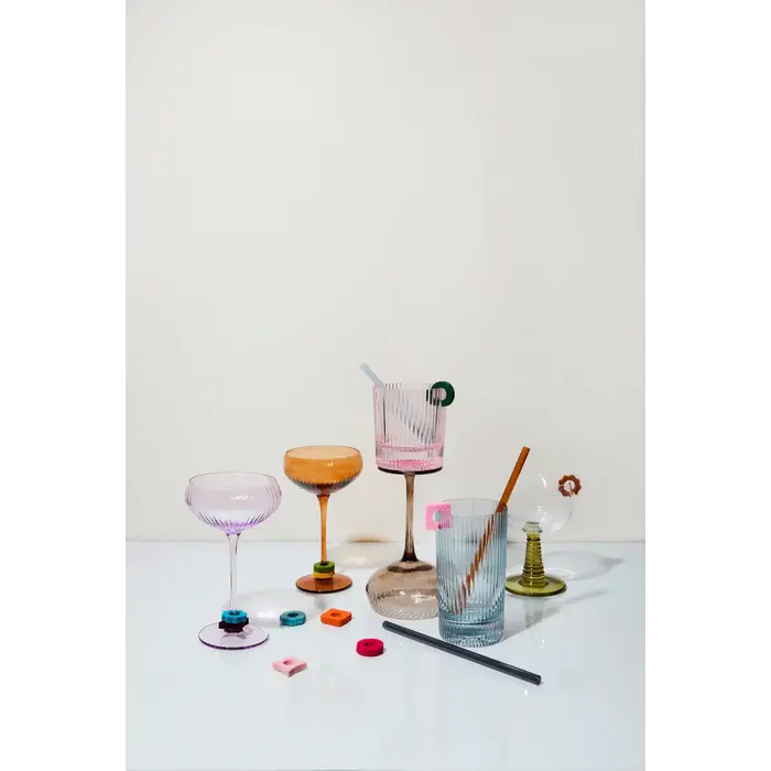 HERE'S HOW HERE'S HOW THE DANNY GLASS HIGHBALL STRAWS (SET OF 6)