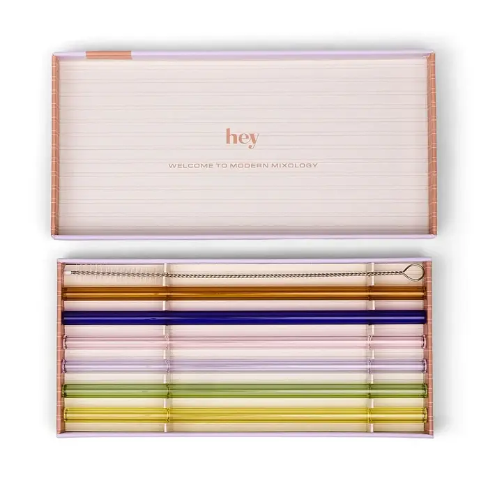 HERE'S HOW HERE'S HOW THE DANNY GLASS HIGHBALL STRAWS (SET OF 6)