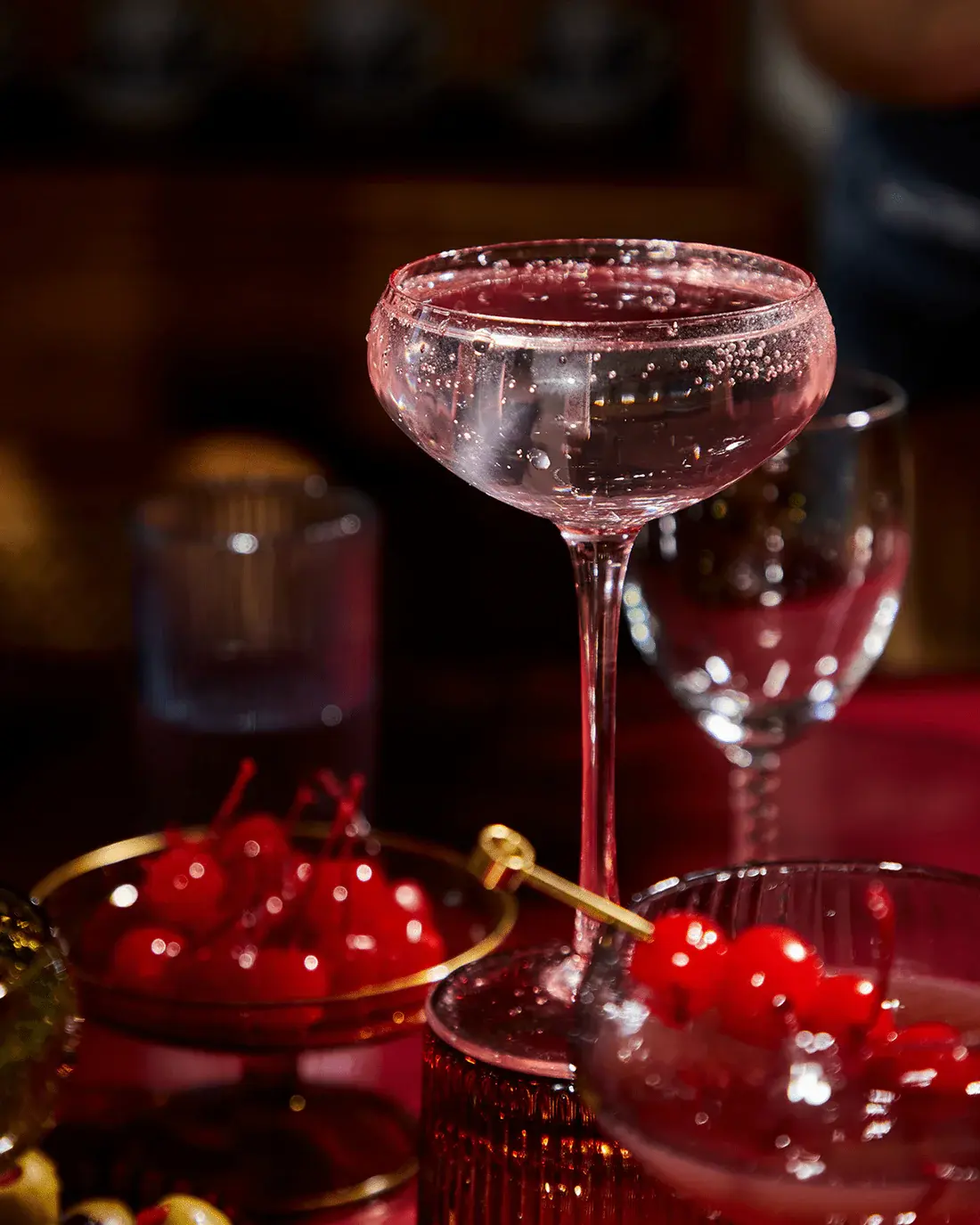 HERE'S HOW HERE'S HOW THE LOU COUPE GLASS BLUSH (SET OF 2)