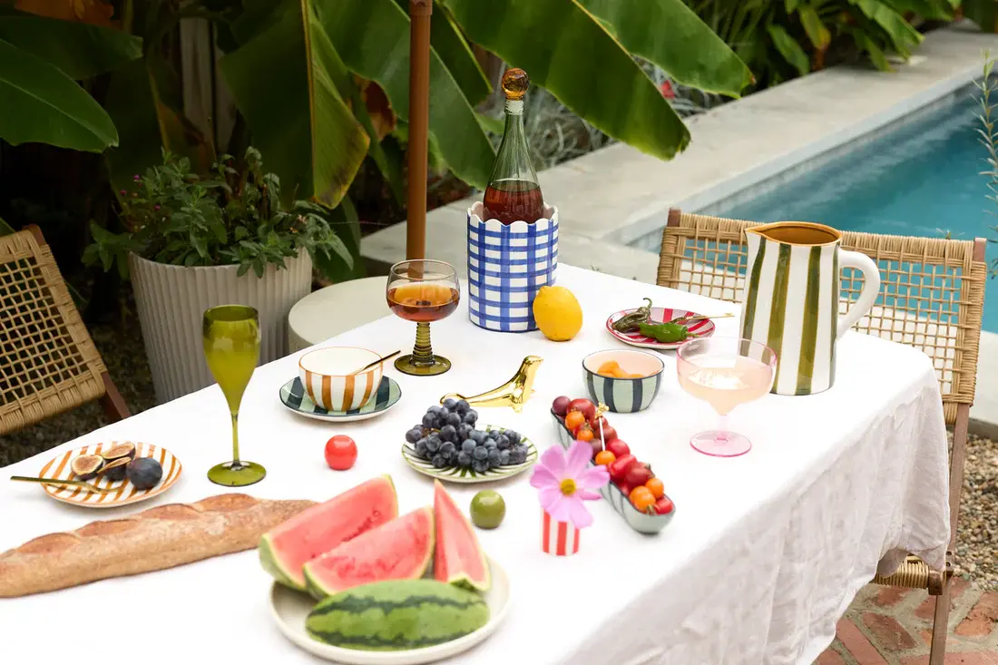 HERE'S HOW HERE'S HOW THE BELLA DIPPING BOWLS OLIVE & BLUE (SET OF 2)