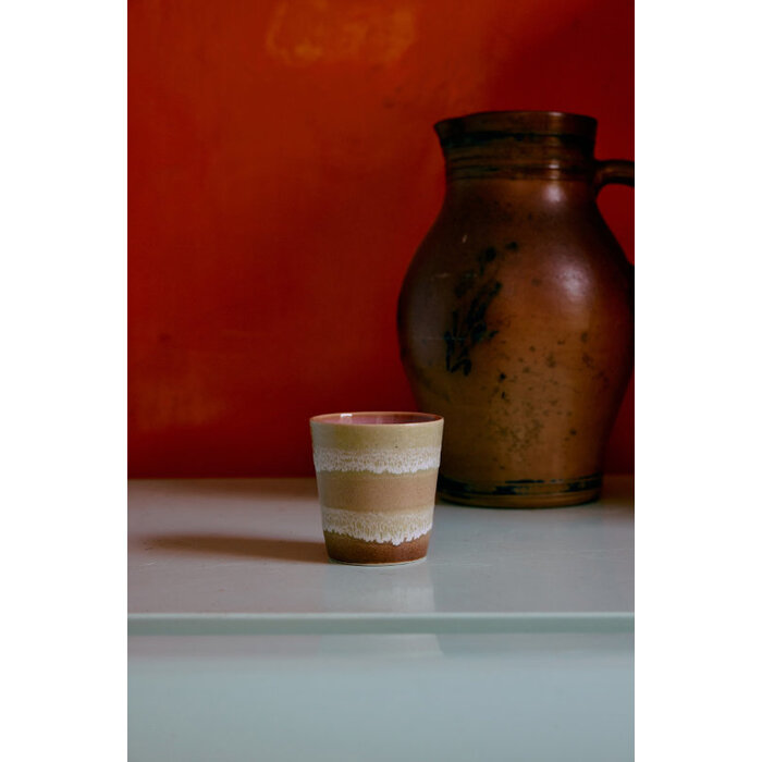 HK LIVING 70S CERAMICS COFFEE MUGS SURREAL (SET OF 6)