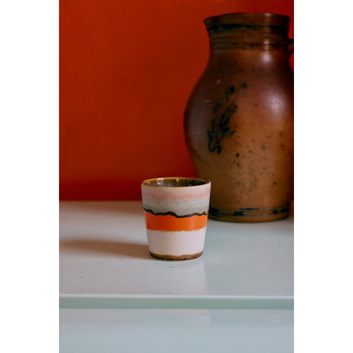 HK LIVING 70S CERAMICS COFFEE MUGS SURREAL (SET OF 6)