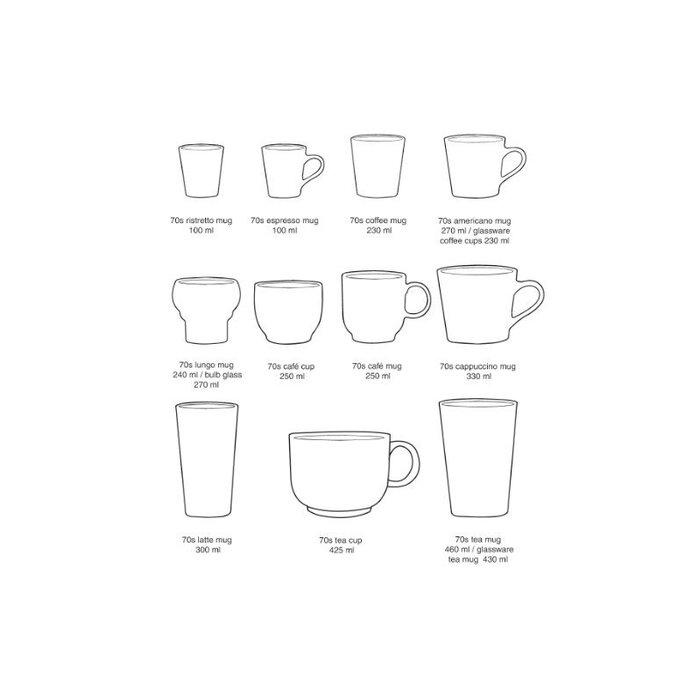 HK LIVING 70S CERAMICS COFFEE MUGS SURREAL (SET OF 6)