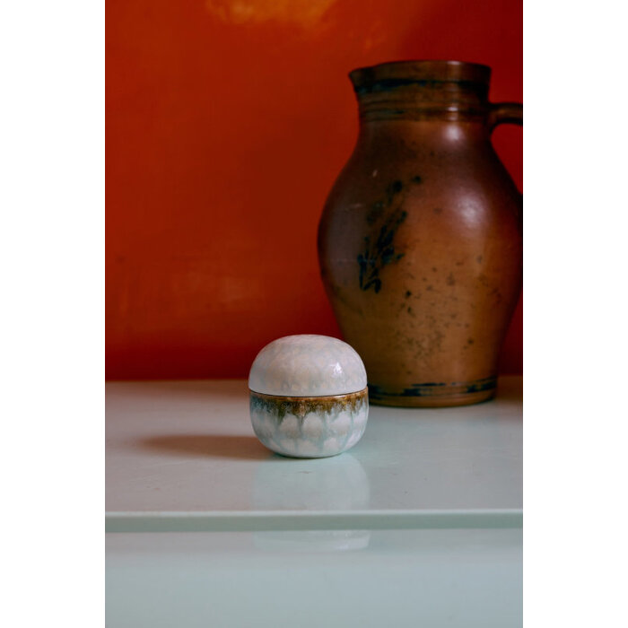 HK LIVING 70S CERAMICS SUGAR POT PETAL