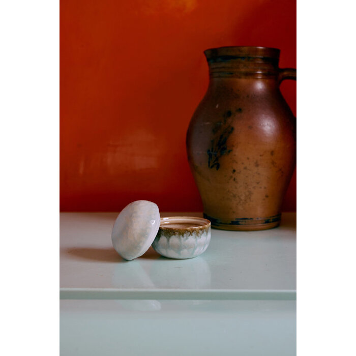 HK LIVING 70S CERAMICS SUGAR POT PETAL