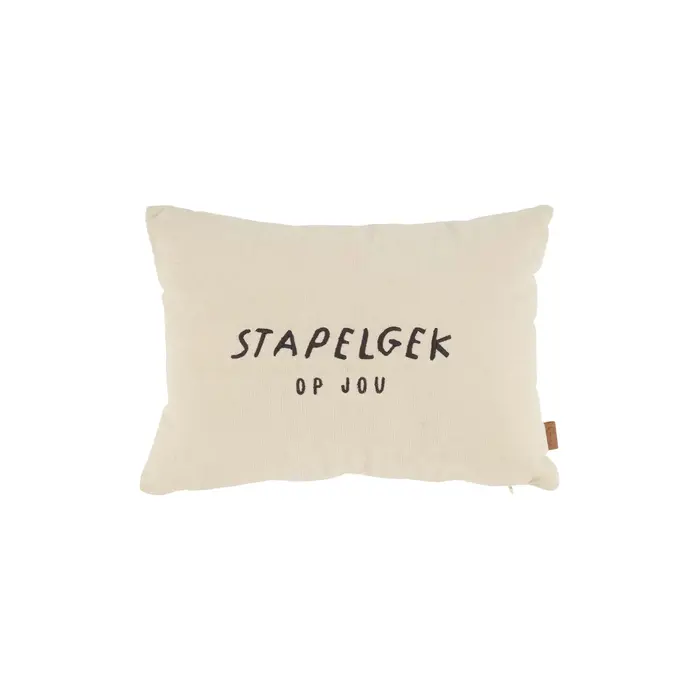 ZUSSS ZUSSS KUSSEN CORDUROY STAPELGEK 35X25CM ZAND/ANTRACIETGRIJS