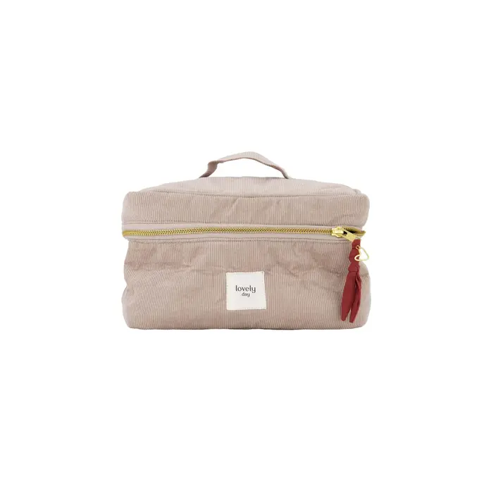 ZUSSS ZUSSS BEAUTYCASE CORDUROY LOVE ZAND