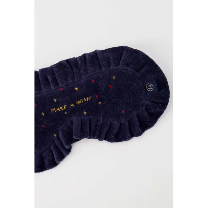 ZUSSS ZUSSS SLAAPMASKER VELVET STERREN DONKERBLAUW/GOUD