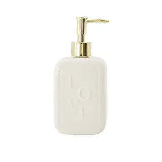 ZUSSS ZUSSS ZEEPPOMP KERAMIEK LOVE WIT/GOUD