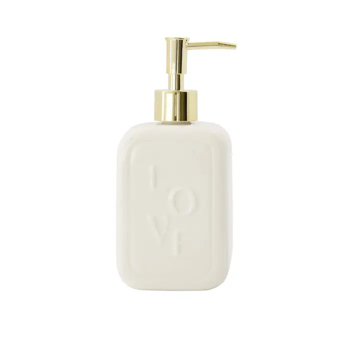 ZUSSS ZUSSS ZEEPPOMP KERAMIEK LOVE WIT/GOUD