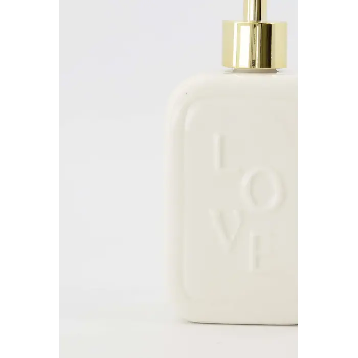 ZUSSS ZUSSS ZEEPPOMP KERAMIEK LOVE WIT/GOUD