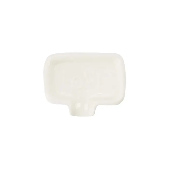 ZUSSS ZUSSS ZEEPSCHAALTJE KERAMIEK LOVE WIT/GOUD