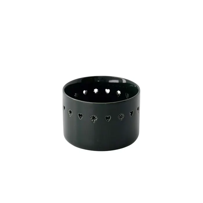 ZUSSS ZUSSS WAXINELICHTHOUDER KERAMIEK HART/STER DONKERGROEN