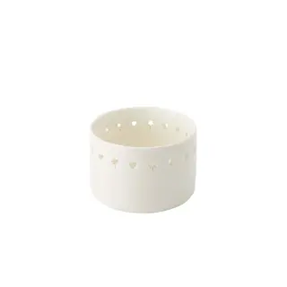 ZUSSS ZUSSS WAXINELICHTHOUDER KERAMIEK HART/STER WIT