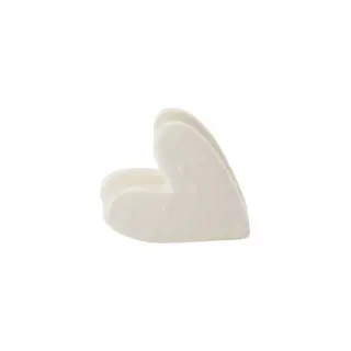 ZUSSS ZUSSS SERVETHOUDER KERAMIEK HARTJE WIT