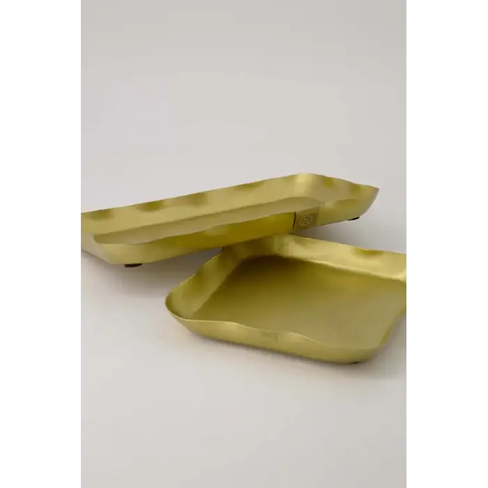 ZUSSS ZUSSS SERVETHOUDER METAAL RECHTHOEK GOUD