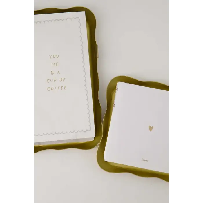 ZUSSS ZUSSS SERVETHOUDER METAAL VIERKANT GOUD