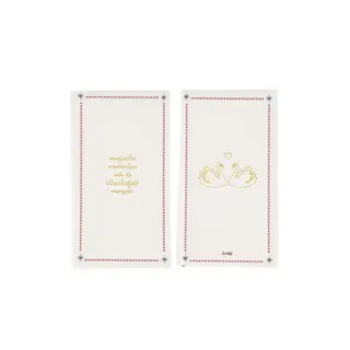 ZUSSS ZUSSS SERVETTEN RECHTHOEK MAGISCHE MOMENTEN WIT/DONKERROOD